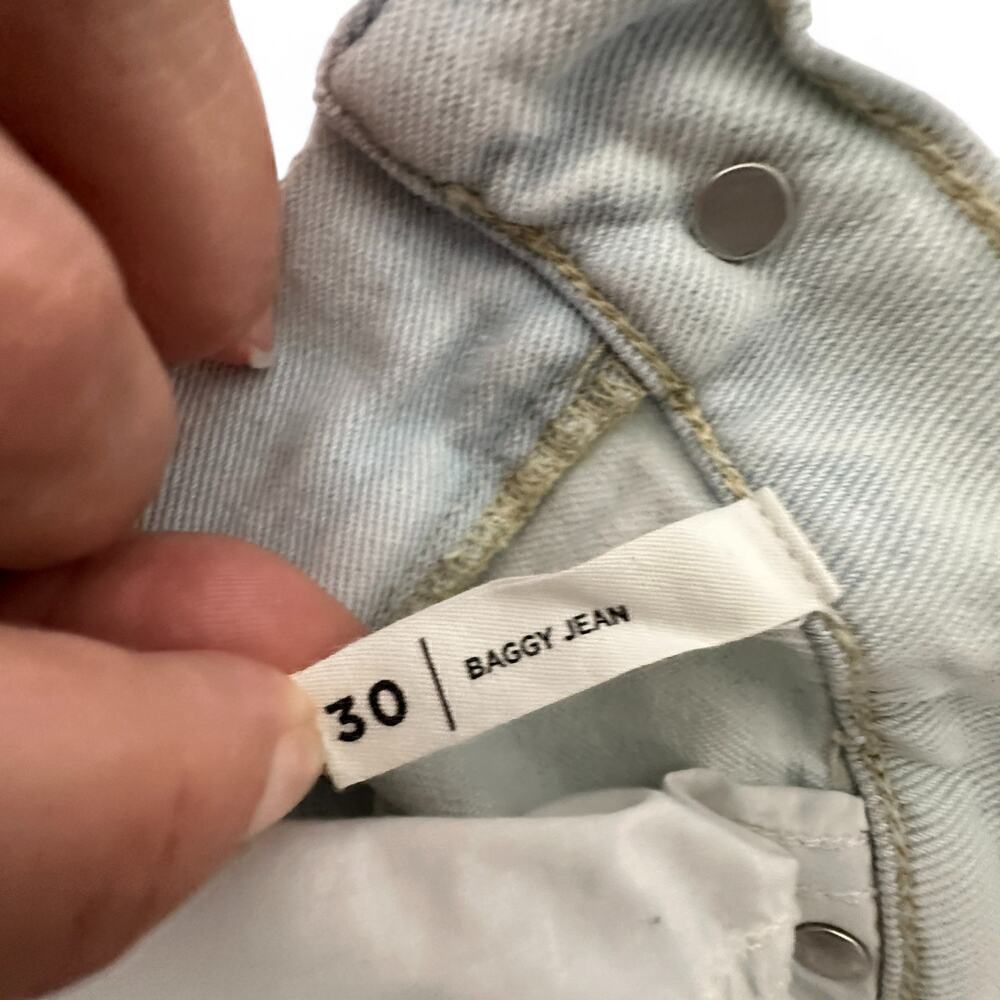 PacSun Light Indigo Ripped High Rise Baggy Jeans (30) - Picture 15 of 16